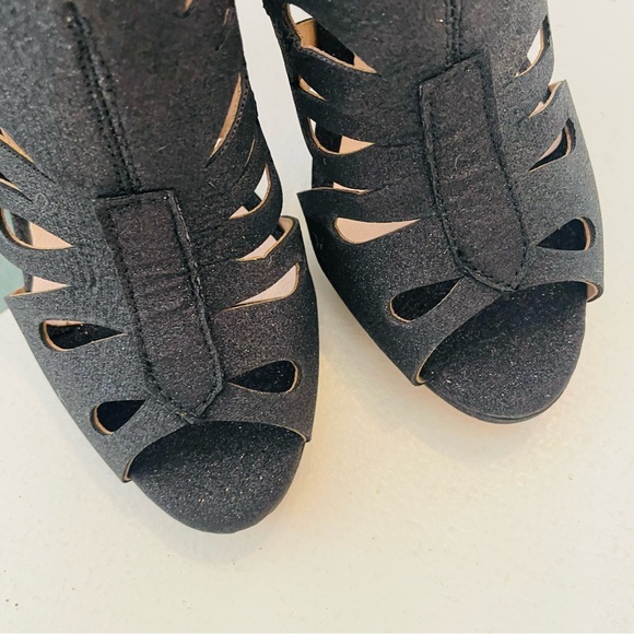 Caged Glitter Stiletto Heels - Picture 3 of 9